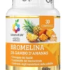 Optima Naturals Bromelina Gambo Ananas Integratore drenante per il microcircolo, 30 compresse