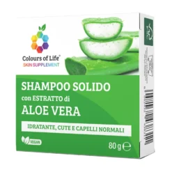 Optima Naturals Colours Of Life - Shampoo solido idratante all'aloe vera per capelli normali, 80 g