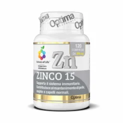 Optima Naturals Colours Of Life - Zinco 15 Integratore per Difesa, 120 Compresse