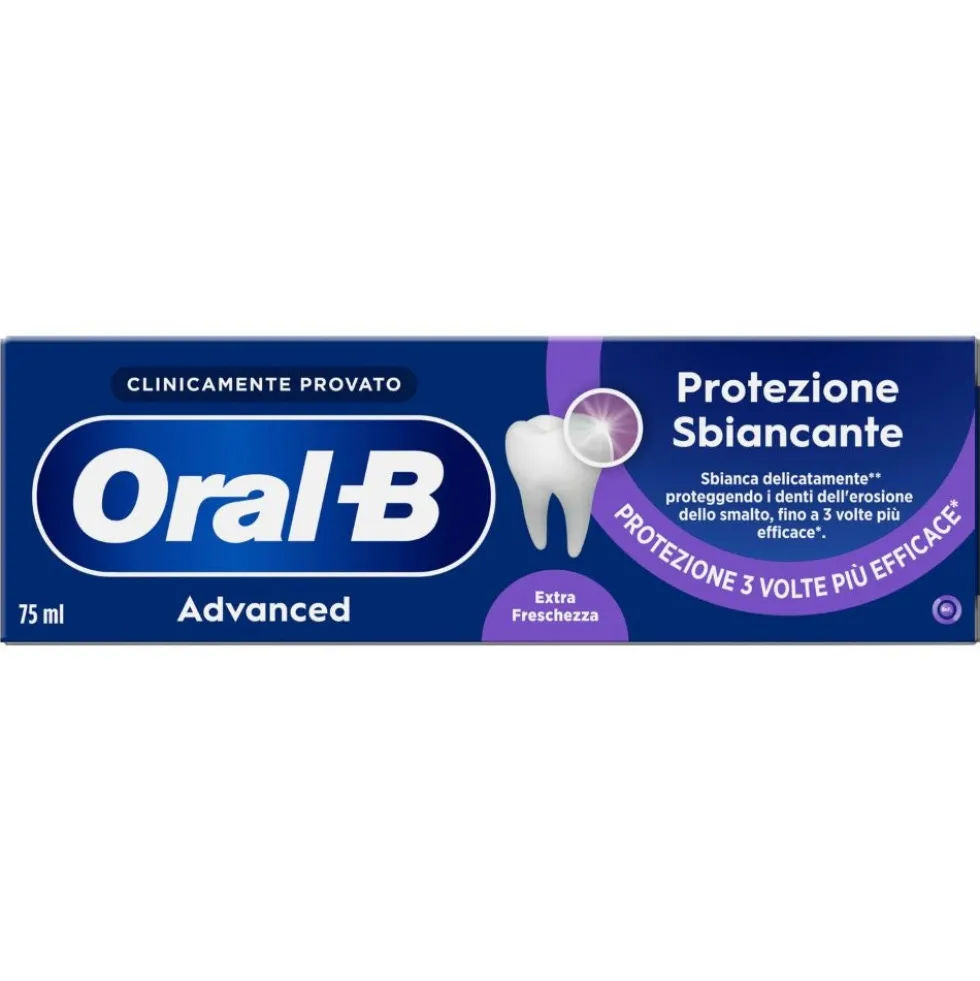 Oral-B Advanced Protezione Sbiancante Dentifricio Extra Freschezza, 75ml