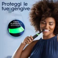 Oral-B iO 5S Nero - Spazzolino elettrico ricaricabile antiplacca, 1 spazzolino con custodia