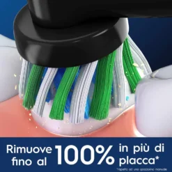 Oral-B Pro Cross Action Black Testine di Ricambio, 3 Testine