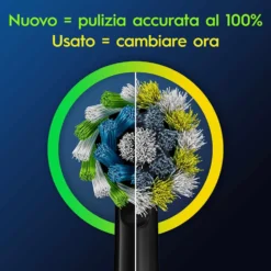 Oral-B Pro Cross Action Black Testine di Ricambio, 3 Testine