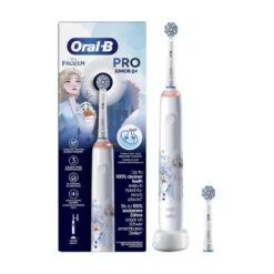 Oral-B Pro Junior Frozen - Spazzolino elettrico ricaricabile per bambini, 1 manico e 2 testine