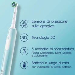 Oral-B PRO Series 1 Spazzolino Elettrico Blu + 1 Testina + Custodia