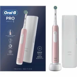 Oral-B PRO Series 1 Spazzolino Elettrico Rosa + 1 Testina + Custodia