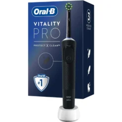 Oral-B Spazzolino Elettrico Ricaricabile Vitality Pro Nero, 1Testina 1Spazzolino