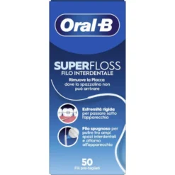 Oral-B SuperFloss Filo Interdentale pre-tagliato, 50 fili pre-tagliati