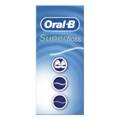 Oral-B Superfloss Filo Interdentale Ideale per Spazi Ampi, 50 Fili Pre-Tagliati