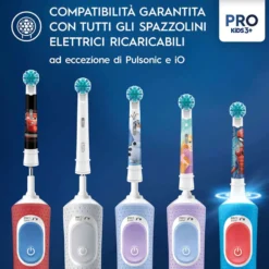 Oral-B Testine di Ricambio PRO Kids con Spiderman, 4 Testine