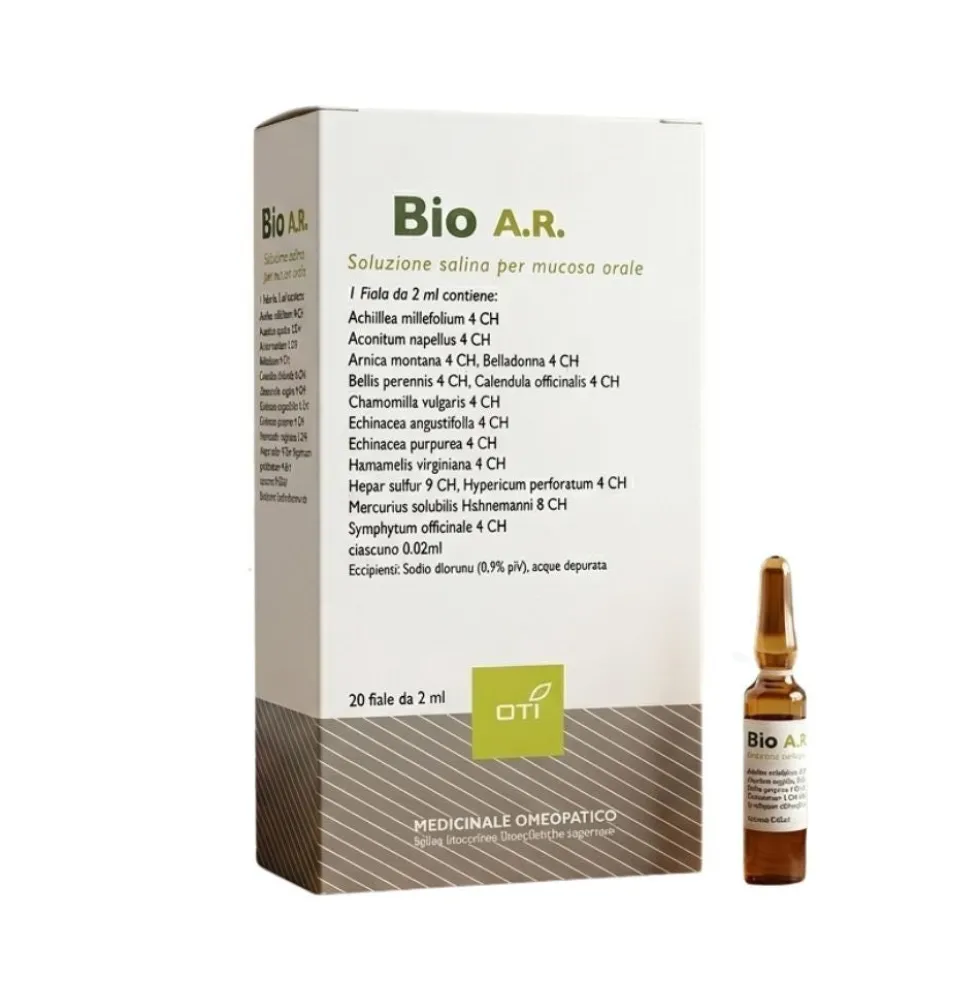 Oti Bio Ar Composto - Prodotto omeopatico in soluzione fisiologica, 20 fiale da 2 ml