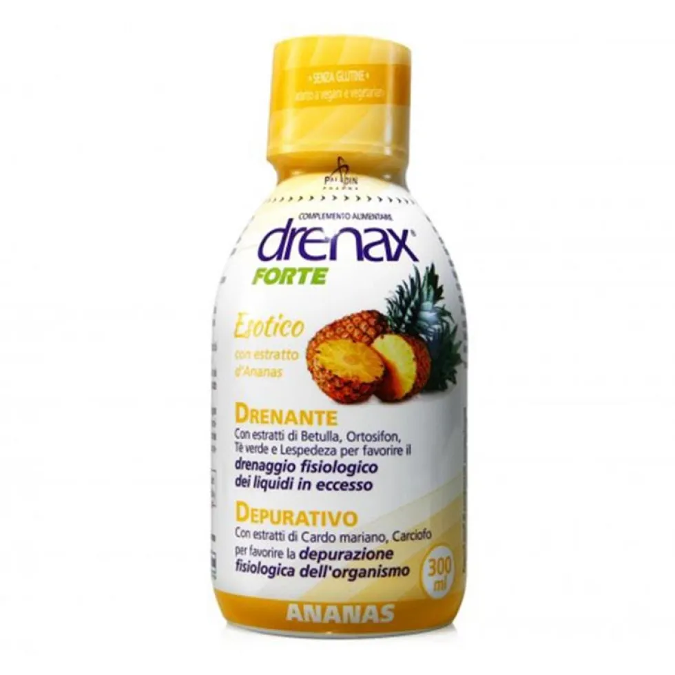 Paladin Pharma Drenax Forte Ananas - Integratore alimentare per il drenaggio dei liquidi, 300 ml