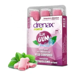 Paladin Pharma Drenax Forte Slim Gum - Integratore per il controllo del peso e della fame, 9 gomme