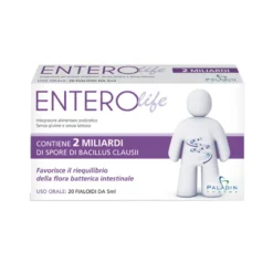 Paladin Pharma Enterolife - Integratore probiotico per la flora intestinale, 20 fialoidi da 5 ml