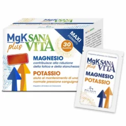 Paladin Pharma Sanavita - Mgk Plus Integratore Magnesio e Potassio, 30 Bustine