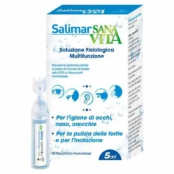 Paladin Pharma Sanavita Salimar - Soluzione fisiologica per occhi e naso, 30 flaconcini da 5 ml