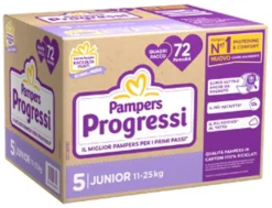 Pampers Progressi - Junior Pannolino Taglia 5 11-25 Kg, 72 pannolini