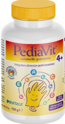 Pediatrica PediaVit Integratore multivitaminico per le difese dei bambini, 60 caramelle gommose