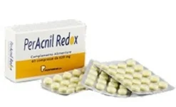 Perfarma DP Compresse Peracnil Redox - Integratore alimentare per la pelle acneica, 60 compresse