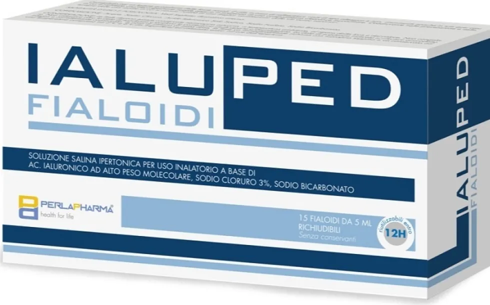 Perla Pharma Ialuped 5 ml - Soluzione salina ipertonica per la secchezza nasale, 15 fialoidi
