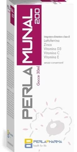 Perla Pharma Perlamunal 200 gocce - Integratore Perla Pharma per le difese immunitarie, 30 ml
