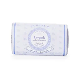 Perlier Lavanda della Provenza - Saponetta detergente e idratante per il viso e il corpo, 125 g