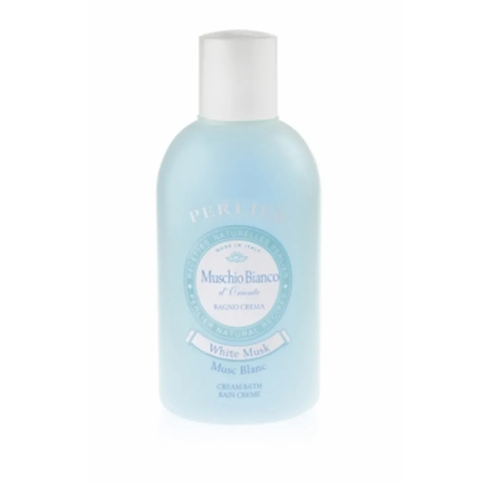Perlier Muschio Bianco - Bagno crema detergente ed emolliente per il corpo, 1000 ml