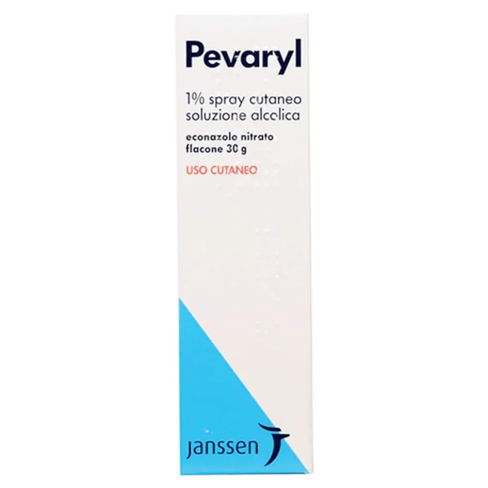 Pevaryl 1% Spray Cutaneo Soluzione Alcolica Econazolo Nitrato Trattamento Micosi, 30g