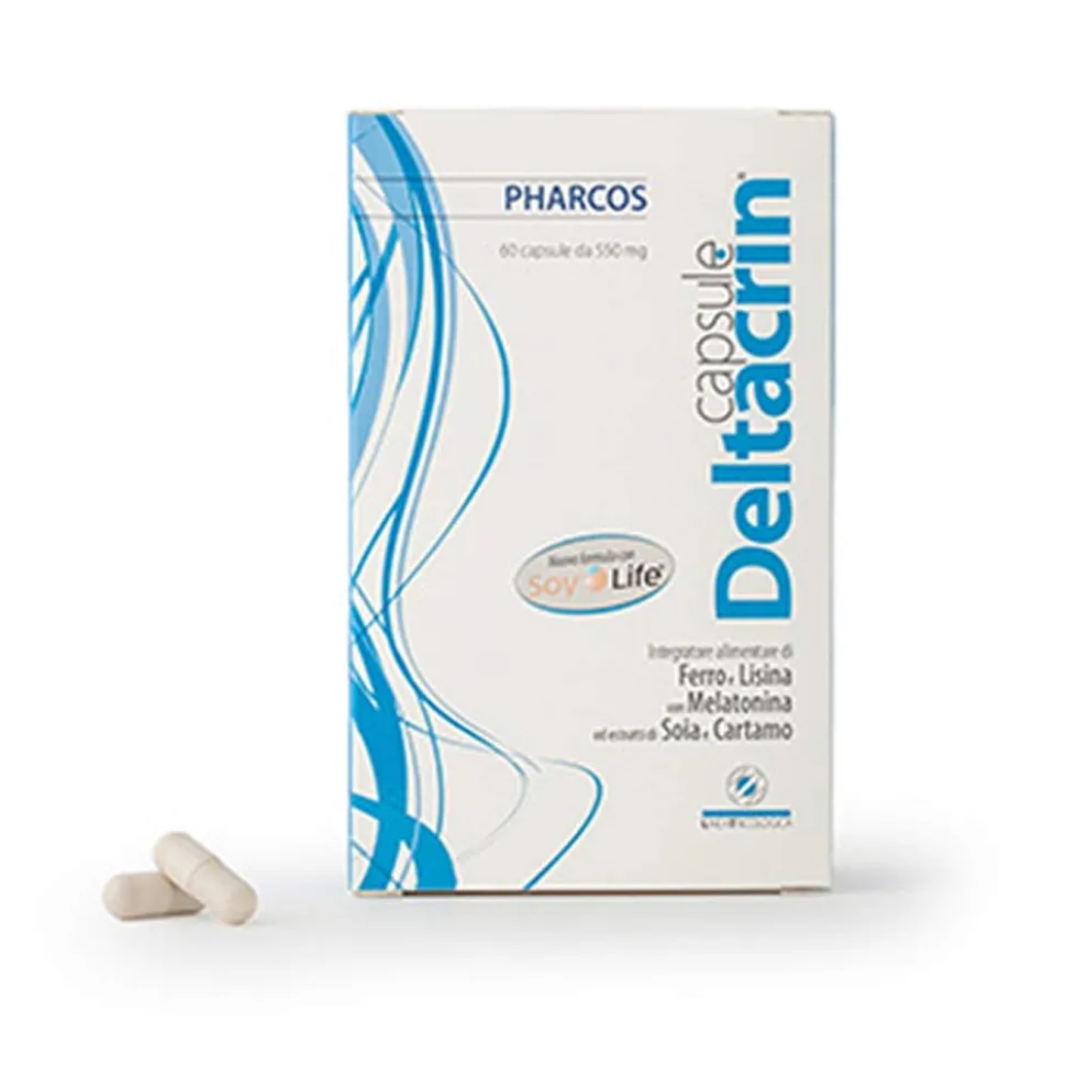 Pharcos Deltacrin Integratore per Alopecia, 60 Capsule