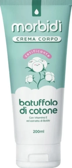 Pharmaidea Morbidì - Batuffolo di cotone Crema Corpo idratante e nutriente per la pelle, 200 ml