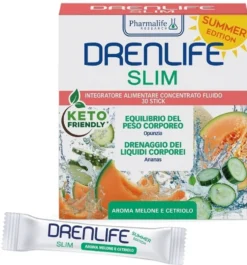 Pharmalife Research Drenlife Slim Summer Edition Integratore drenante e snellente, 30 stick