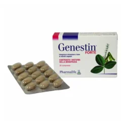 Pharmalife Research Genestin Forte - Integratore naturale menopausa per alleviare i disturbi, 30 compresse