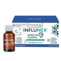 Pharmalife Research Influnex - Immuno Flora Integratore Flora Batterica, 15 flaconcini