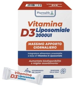 Pharmalife Research Vitamina D3 Liposomiale - Integratore per ossa e difese immunitarie, 30 stick