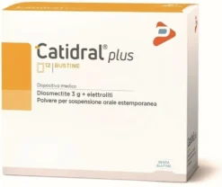 Pharma Line Catidral Plus polvere per diarrea - Dispositivo medico antidiarroico, 12 bustine