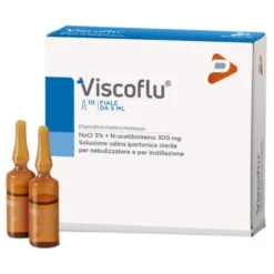 Pharma Line Viscoflu - soluzione salina ipertonica per nebulizzatore e instillazione, 10 fiale