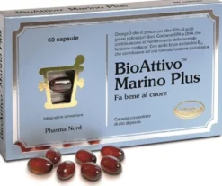 Pharma Nord Bioattivo Marino Plus - Capsule olio di pesce per la funzione cardiaca, 60 capsule
