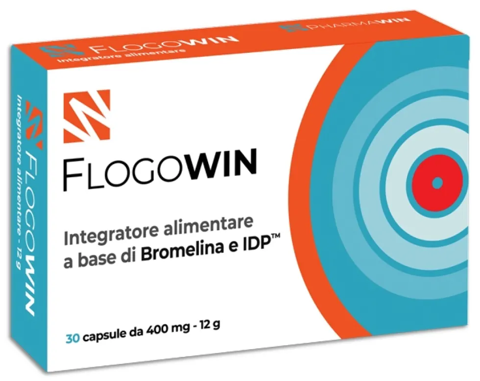 Pharmawin Flogowin - Integratore senza zucchero per le infiammazioni e il microcircolo, 30 capsule