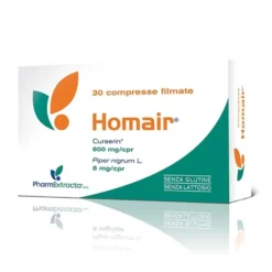 PharmExtracta Homair Integratore di Curcumina e Piperina, 30 Compresse