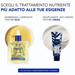 Phyto 7 Elixir Crema da Giorno Universale Capelli Secchi Molto Secchi Nutrimento Quotidiano, 50ml