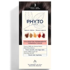 Phyto PhytoColor - Colorazione Permanente Capelli Colore 3 Castano Scuro, 1 Kit