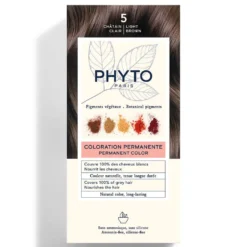 Phyto PhytoColor - Colorazione Permanente Capelli Colore 5 Castano Chiaro, 1 Kit