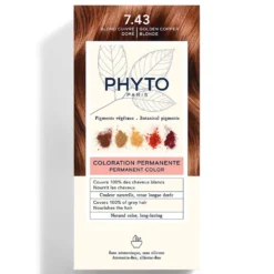 Phyto PhytoColor - Colorazione Permanente Colore 7.43 Biondo Ramato Dorato,1 Kit