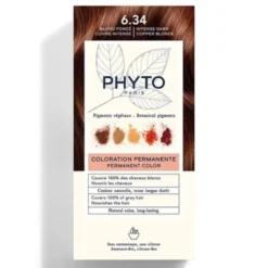 Phyto PhytoColor - Colorazione Permanente Colore 6.34 Biondo Scuro Ramato, 1 Kit