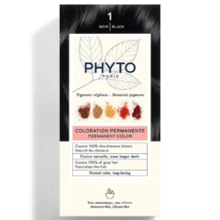 Phyto PhytoColor 1 Nero - Colorazione permanente per capelli senza ammoniaca, 1 kit