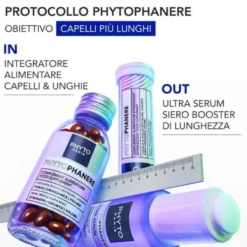 Phyto Phytophanere Siero Booster di Lunghezza per Tutti i Tipi di Capelli per Capelli Più Lunghi Più Velocemente, 50ml