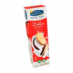 Piaceri Mediterranei Dobloni Dark & White Crema alla Vaniglia Senza Glutine,120g