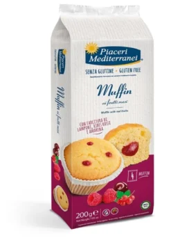 Piaceri Mediterranei Muffin ai Frutti Rossi senza glutine, 200g