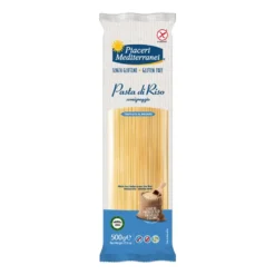 Piaceri Mediterranei Pasta di Riso Semigreggio - Spaghetti Senza Glutine, 500g