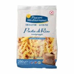 Piaceri Mediterranei Pasta di Riso Semigreggio - Fusilli Senza Glutine, 250g